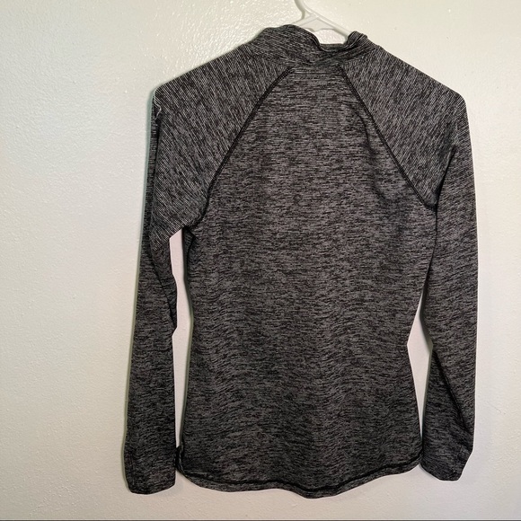 Old Navy Half Zip Running Pullover Soft Black Stripe - Picture 6 of 10